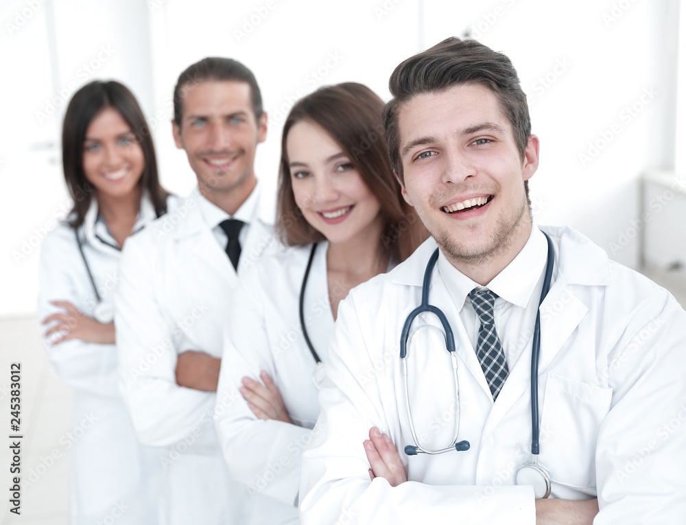 Portrait of confident happy group of doctors Portrait of confident happy group of doctors