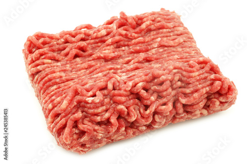 Wallpaper Mural Raw minced beef meat on a white background Torontodigital.ca