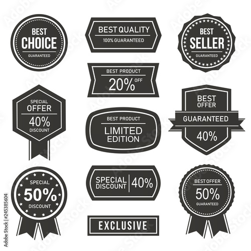 set of sale badges and labels