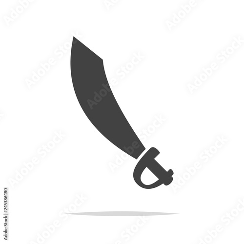 Pirate sword icon vector isolated