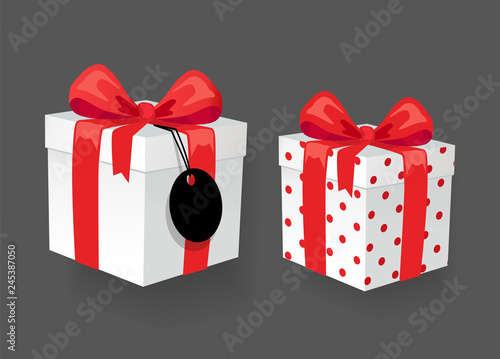Gift Boxes with Blank Price Tag, Online Shopping