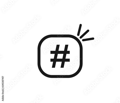 Hashtag slogan icon 