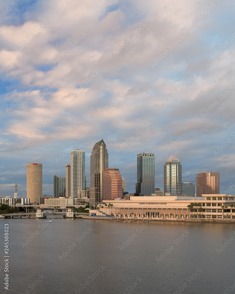 Tampa cityscape skyline at twilight in Tampa, Florida Tampa cityscape skyline at twilight in Tampa, Florida
