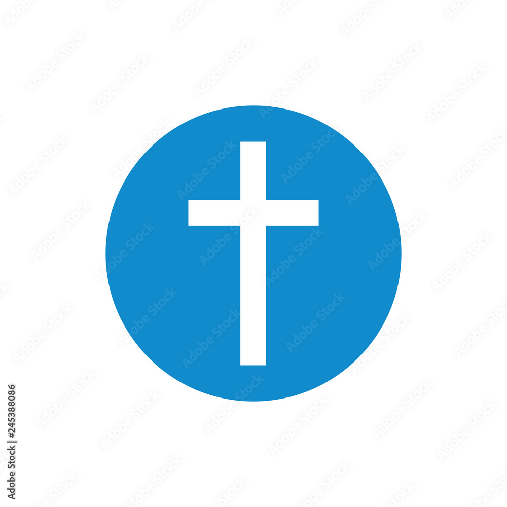 Religion, christian cross icon. Flat design. Vector illustration. Religion, christian cross icon. Flat design. Vector illustration.