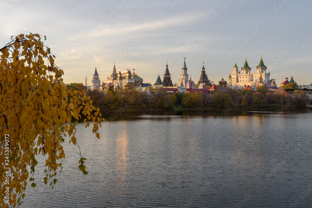 The Kremlin in Izmailovo is situated in a historical place on the bank of Serebryano-Vinogradny pond. Moscow, Russia
