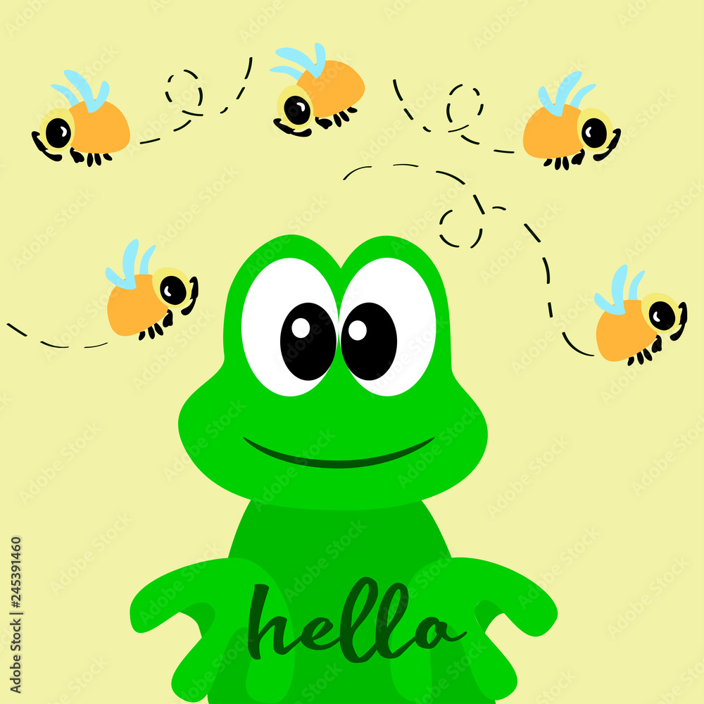 vector illustration frog cartoon vector illustration frog cartoon