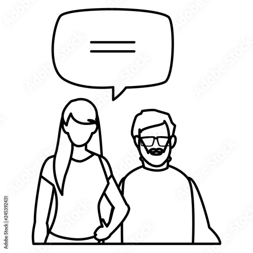 cute grandfather with daughter talking