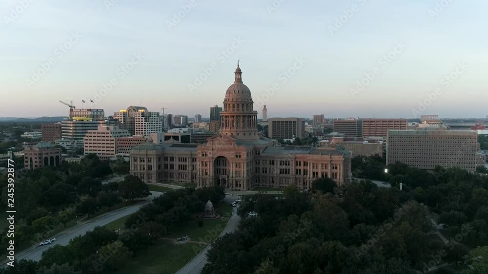 4K Rising Aerial of Texas Capital Austin Capitol Building 4K Rising Aerial of Texas Capital Austin Capitol Building