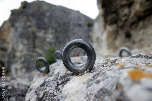 Climbing rings.