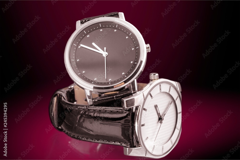Men's mechanical watches on background Men's mechanical watches on background
