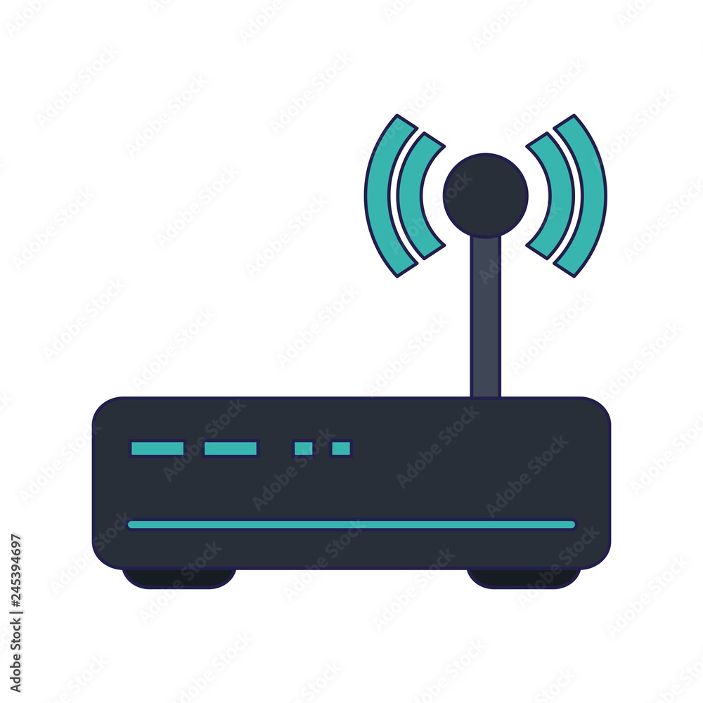 Wifi router symbol isolated Wifi router symbol isolated
