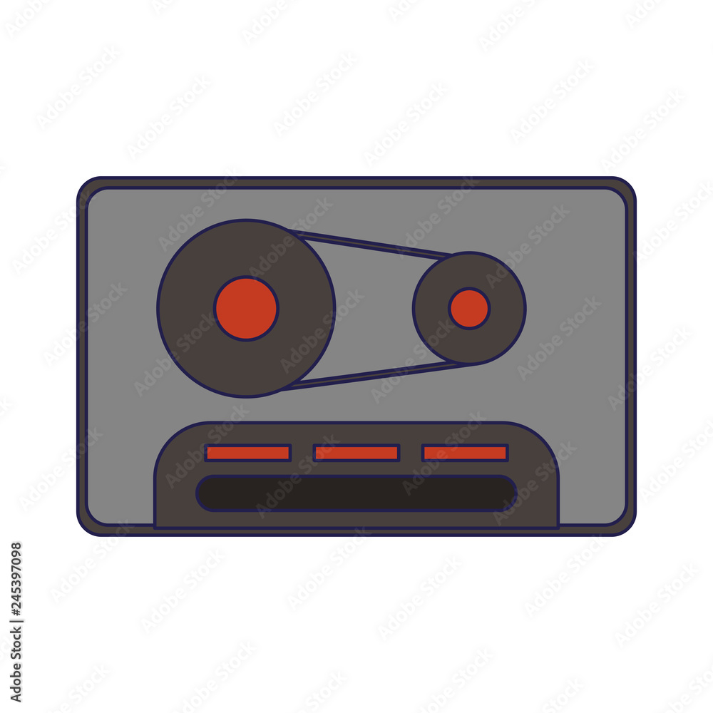 Fototapeta premium Music cassette vintage symbol