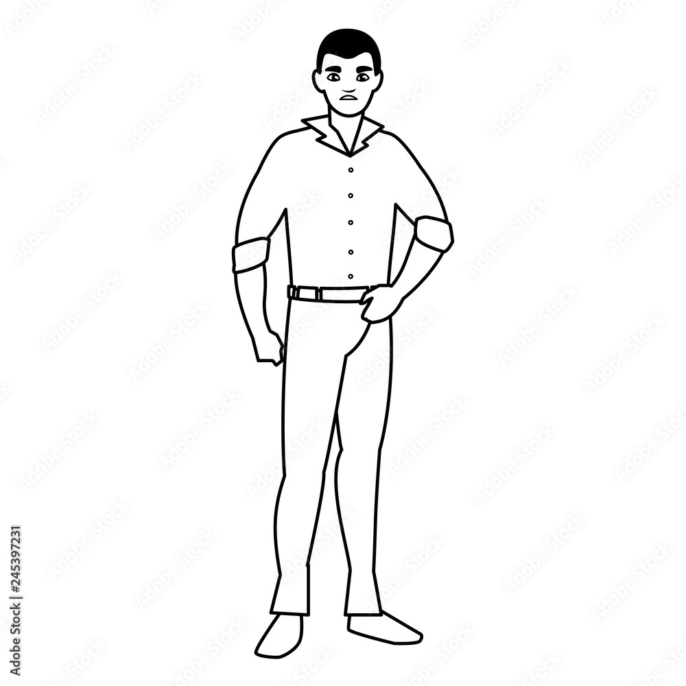 young man avatar character young man avatar character