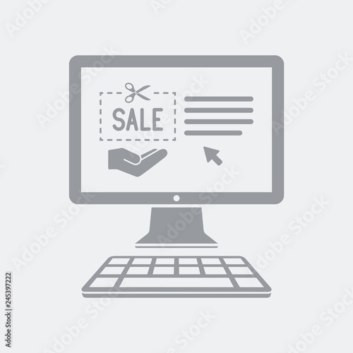Coupon online concept icon