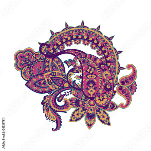 Indian, Persian Paisley isolated ornament