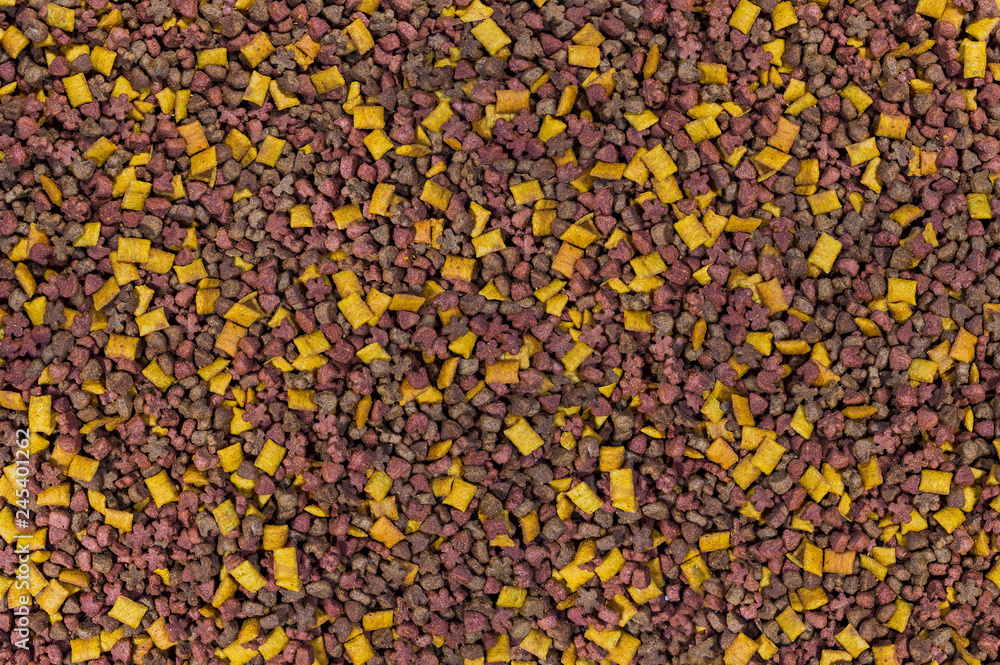 Pet food in a heap, texture feed Pet food in a heap, texture feed