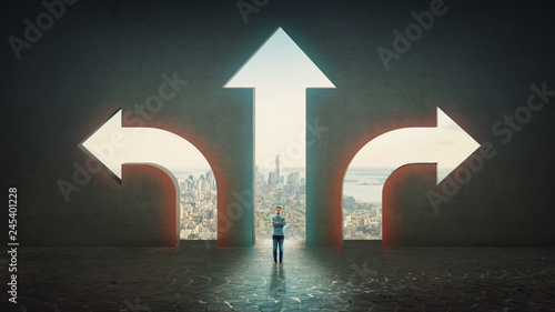 businessman choice concept