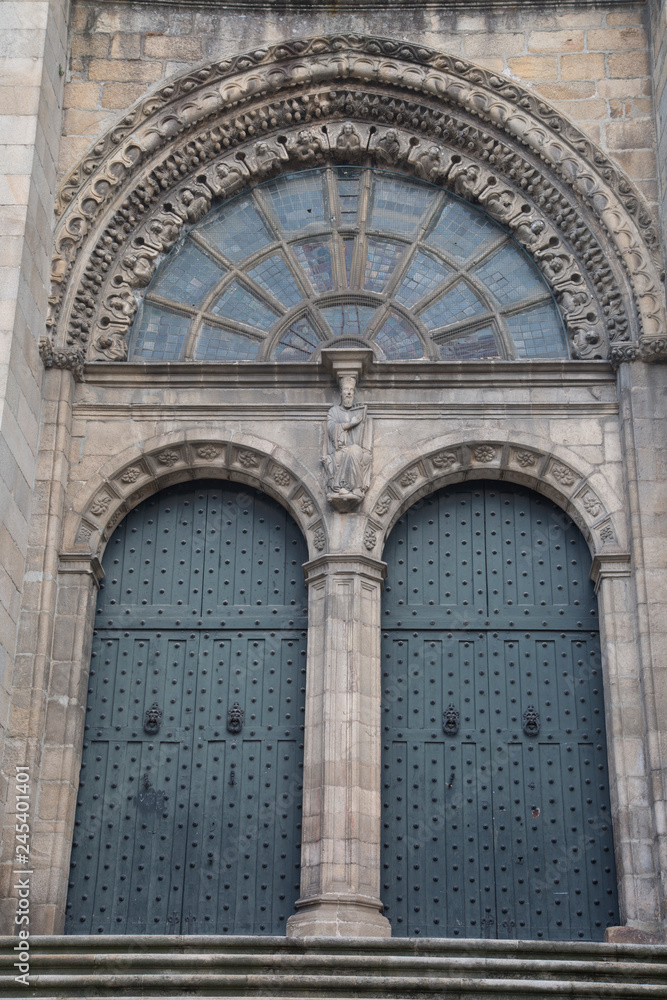 Cathedral Door; Orense; Galicia