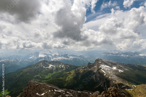 Spring mountains panorama of Italian Alps. Dolomites. © Cinematographer