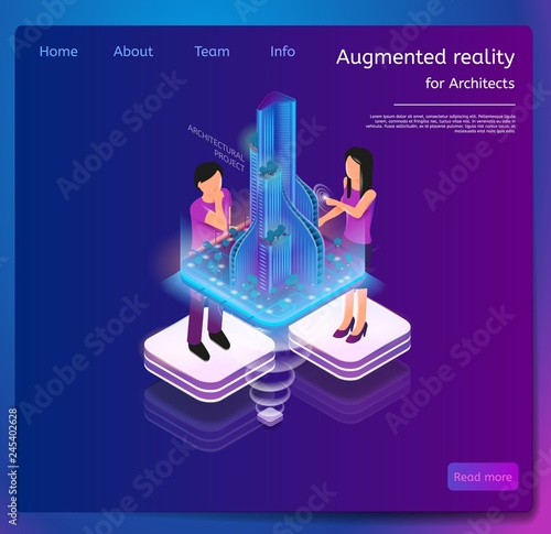 Isometric Banner Augmented Reality for Architects