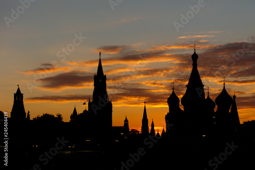 Sunset on the Red Square in Moscow Russia