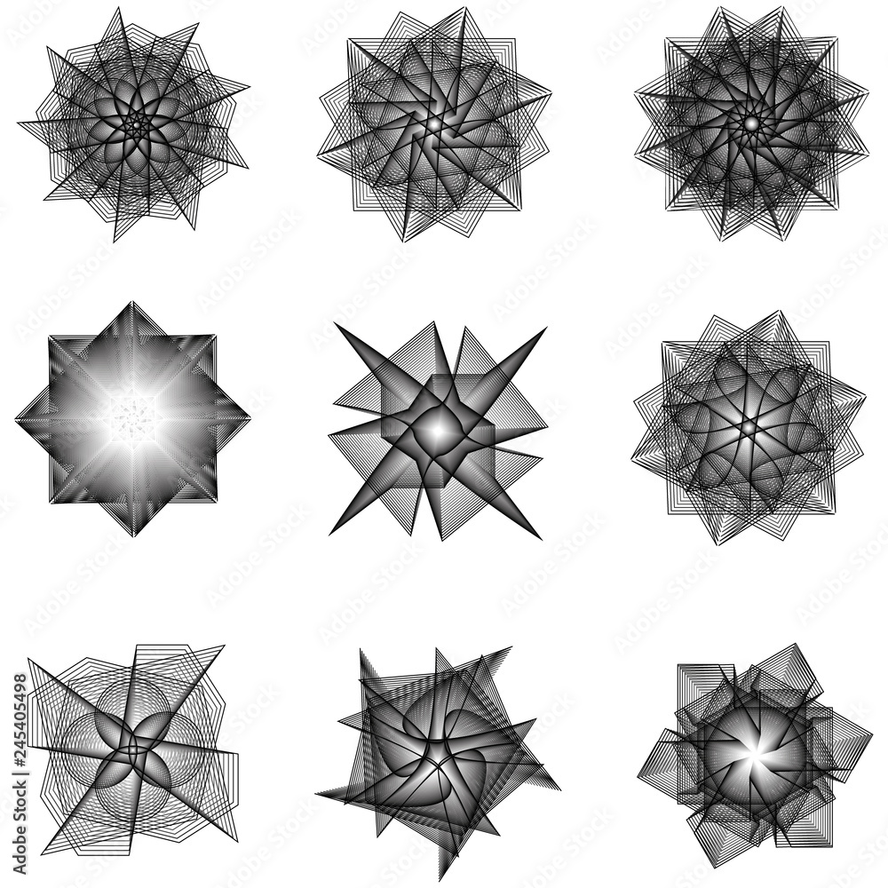 Holiday patterns of stars and flowers for gifts ground Holiday patterns of stars and flowers for gifts ground