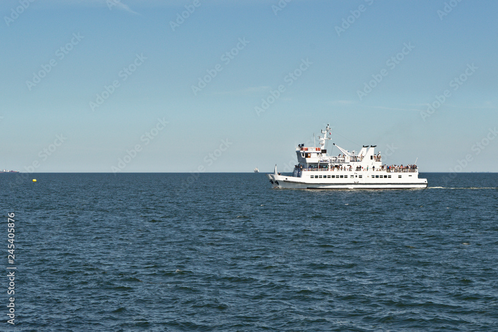 Small cruise ship in the Baltic sea
