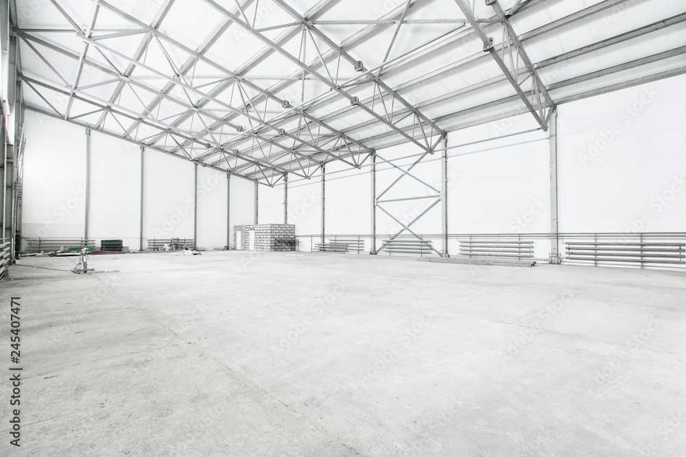 Interior of empty warehouse Interior of empty warehouse