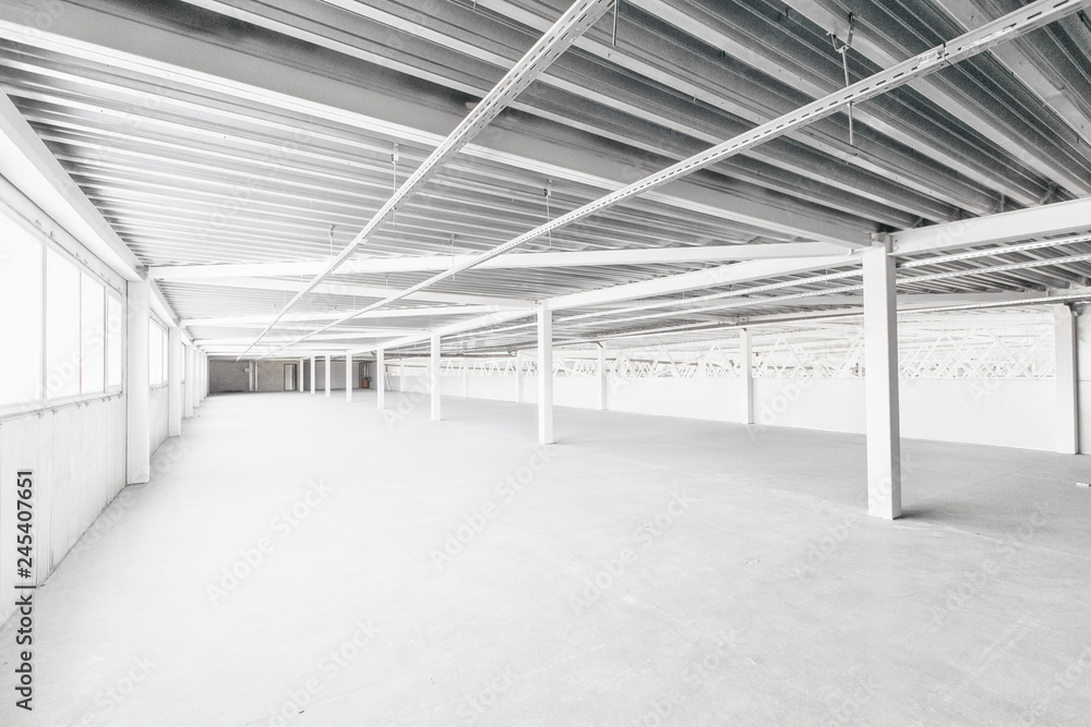 Interior of empty warehouse Interior of empty warehouse