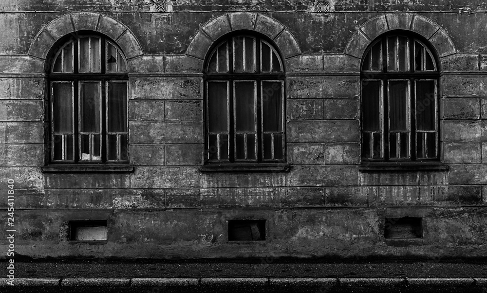 Old abandoned building with some nice symmetry Old abandoned building with some nice symmetry