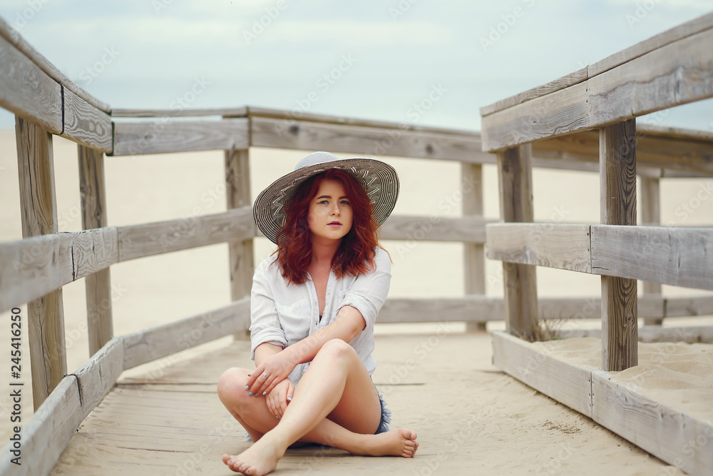 pretty girl in a beach