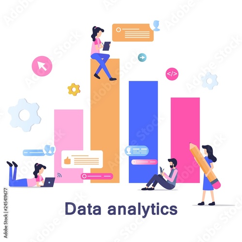 Business Data Analysis Development Illustration © TeraVector