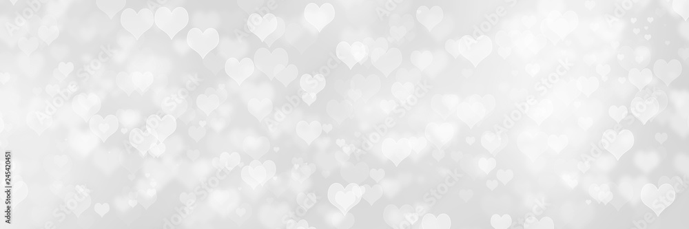 Heart shape Valentine day bokeh background  - obrazy, fototapety, plakaty 