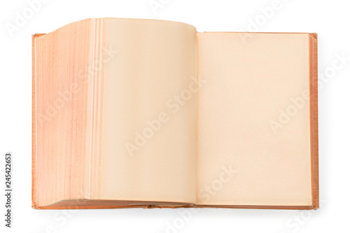Large open vintage book wit...