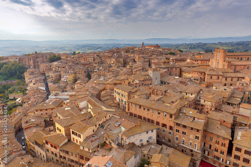 Siena. Aerial view of the city.