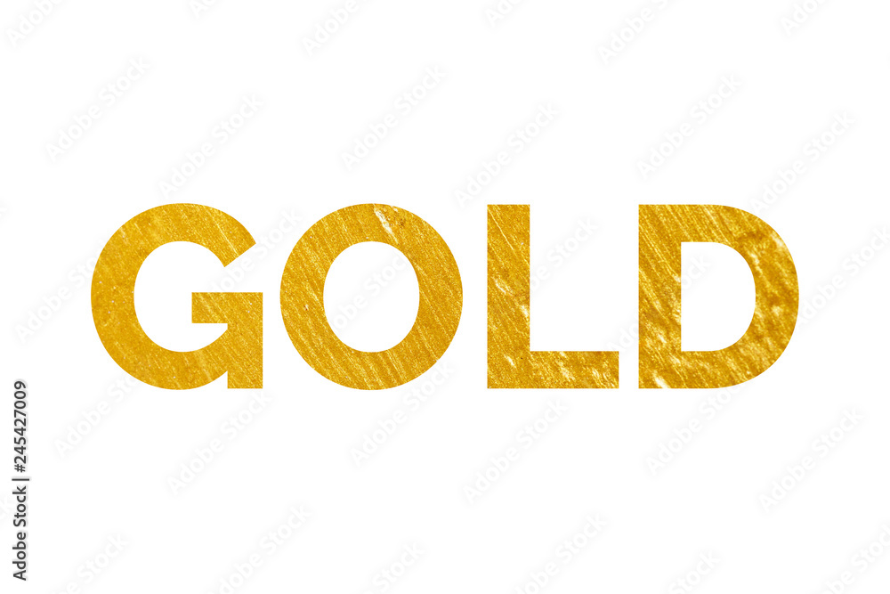 Gold word concept on white background Gold word concept on white background