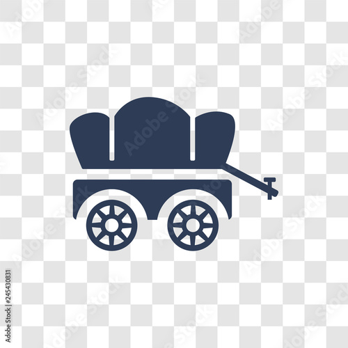 wild west Cart icon vector