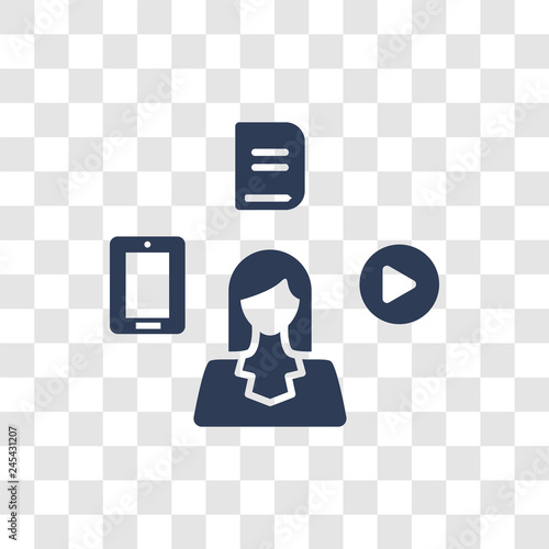 blended learning icon vector