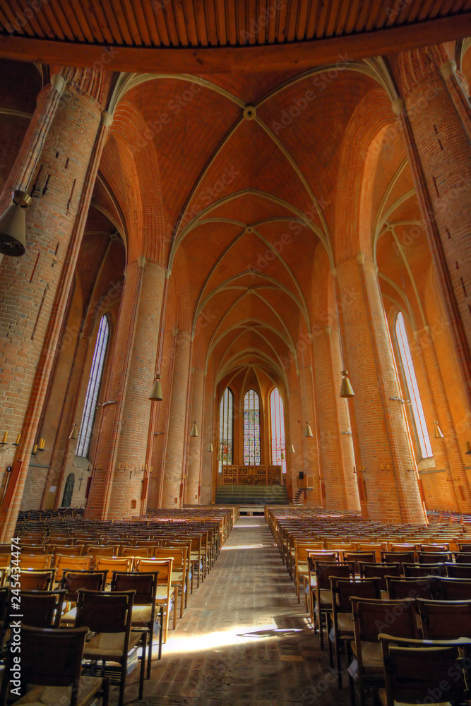 Lutheran church Marktkirche St Georgii et Jacobi interior in Hannover Germany