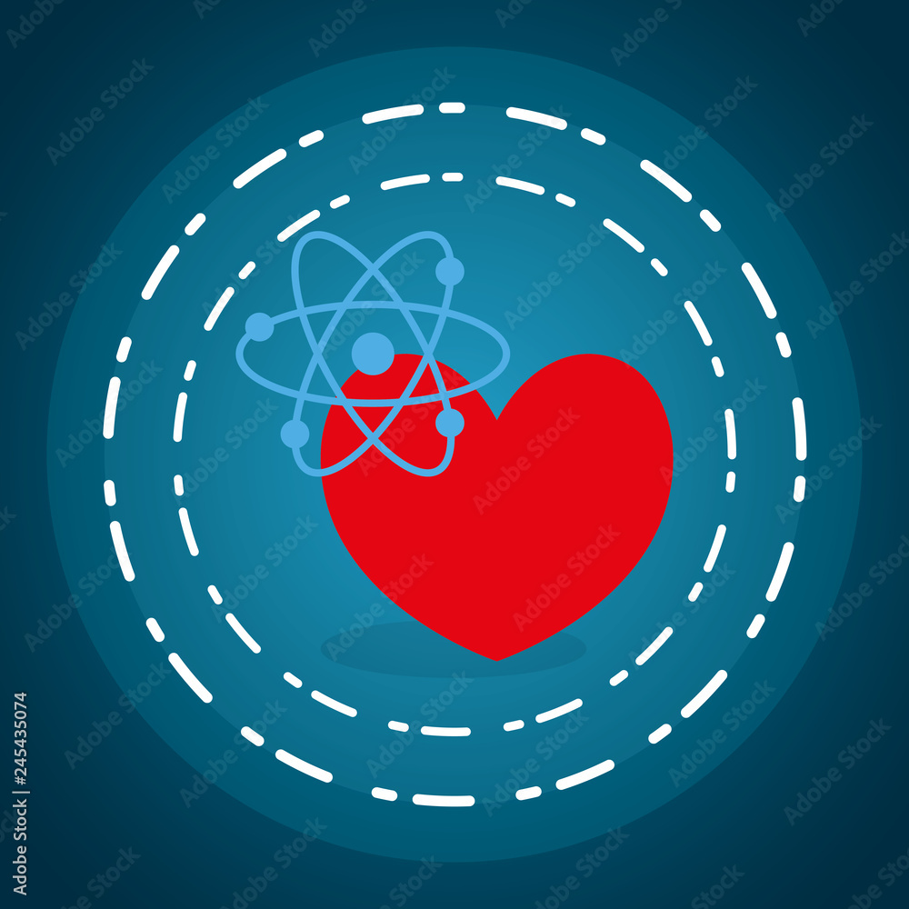 heart cardio with atom molecule heart cardio with atom molecule