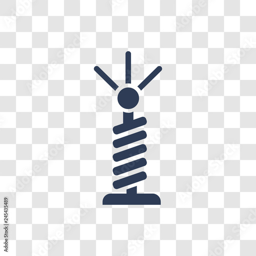 Tesla coil icon vector photo