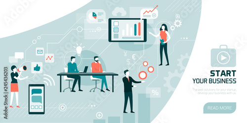 Business people at work