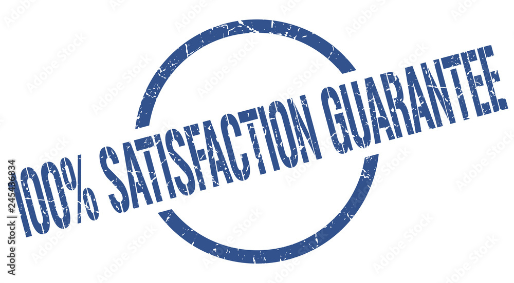 100% satisfaction guarantee stamp