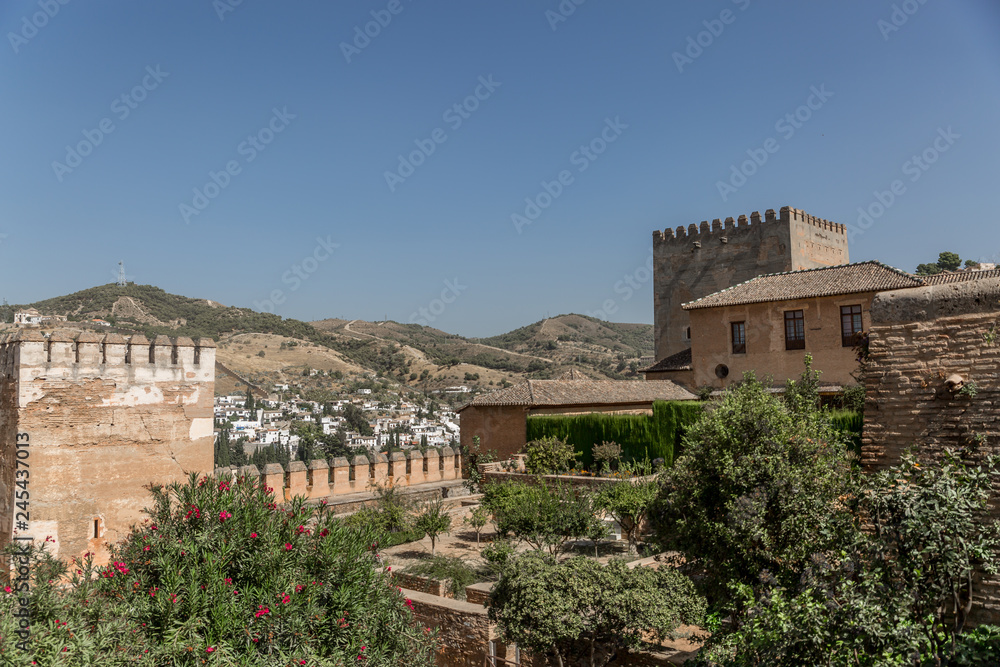 The view of the Alhambra fortress