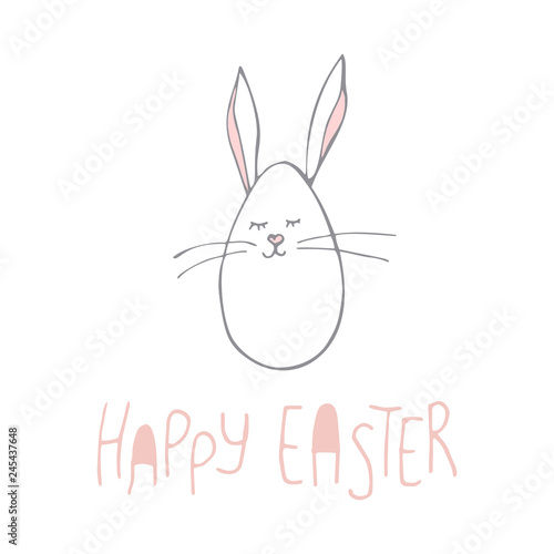 cute easter bunny poster