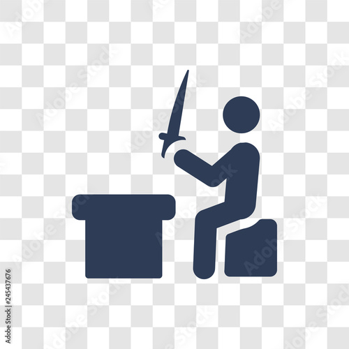 Knife making icon vector