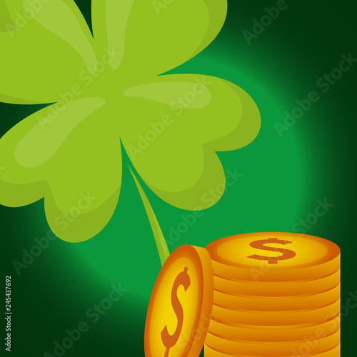 Fotografía casino clover with money