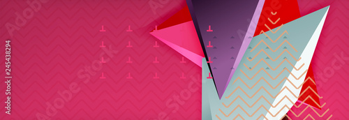 3d triangular shapes geometric background. Origami style pattern with triange shapes for decorative design. Poster design. Line design. Modern presentation template
