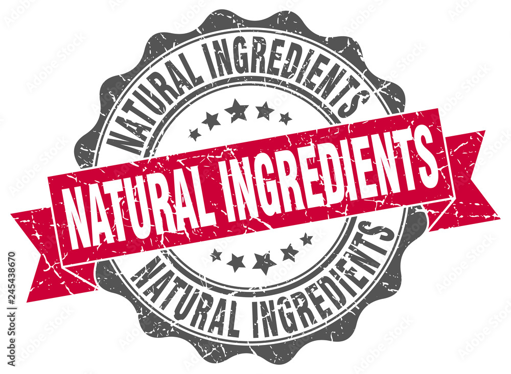 Fototapeta premium natural ingredients stamp. sign. seal