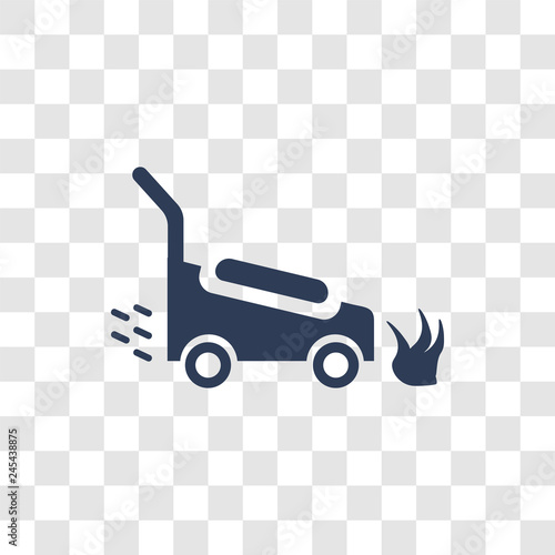 Lawn mower icon vector